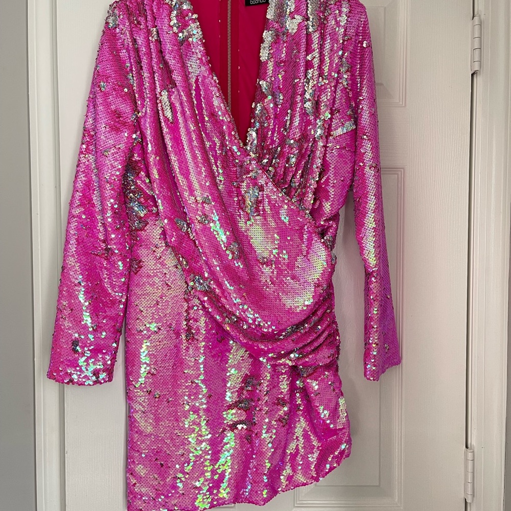 Boohoo sequin mini dress